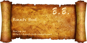 Bauch Bod névjegykártya